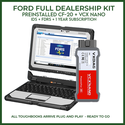 Ford Platinum Kit: Toughbook + VCX Nano + IDS/FDRS + 1 Year Subscription (1996-2026)