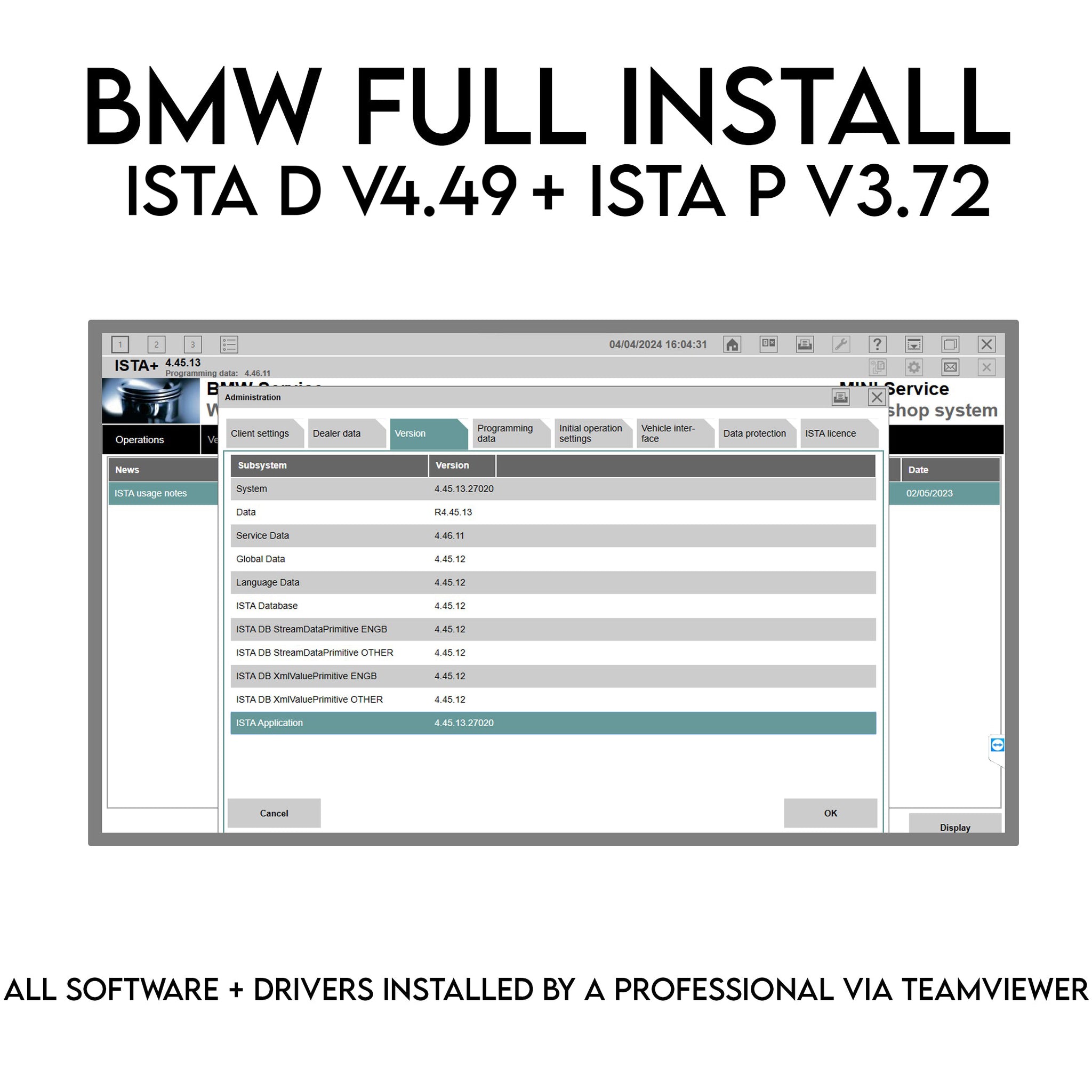 BMW ISTA+ Diagnostic Software