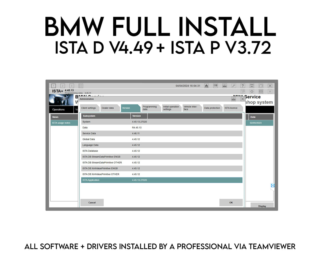 BMW ISTA+ Diagnostic Software