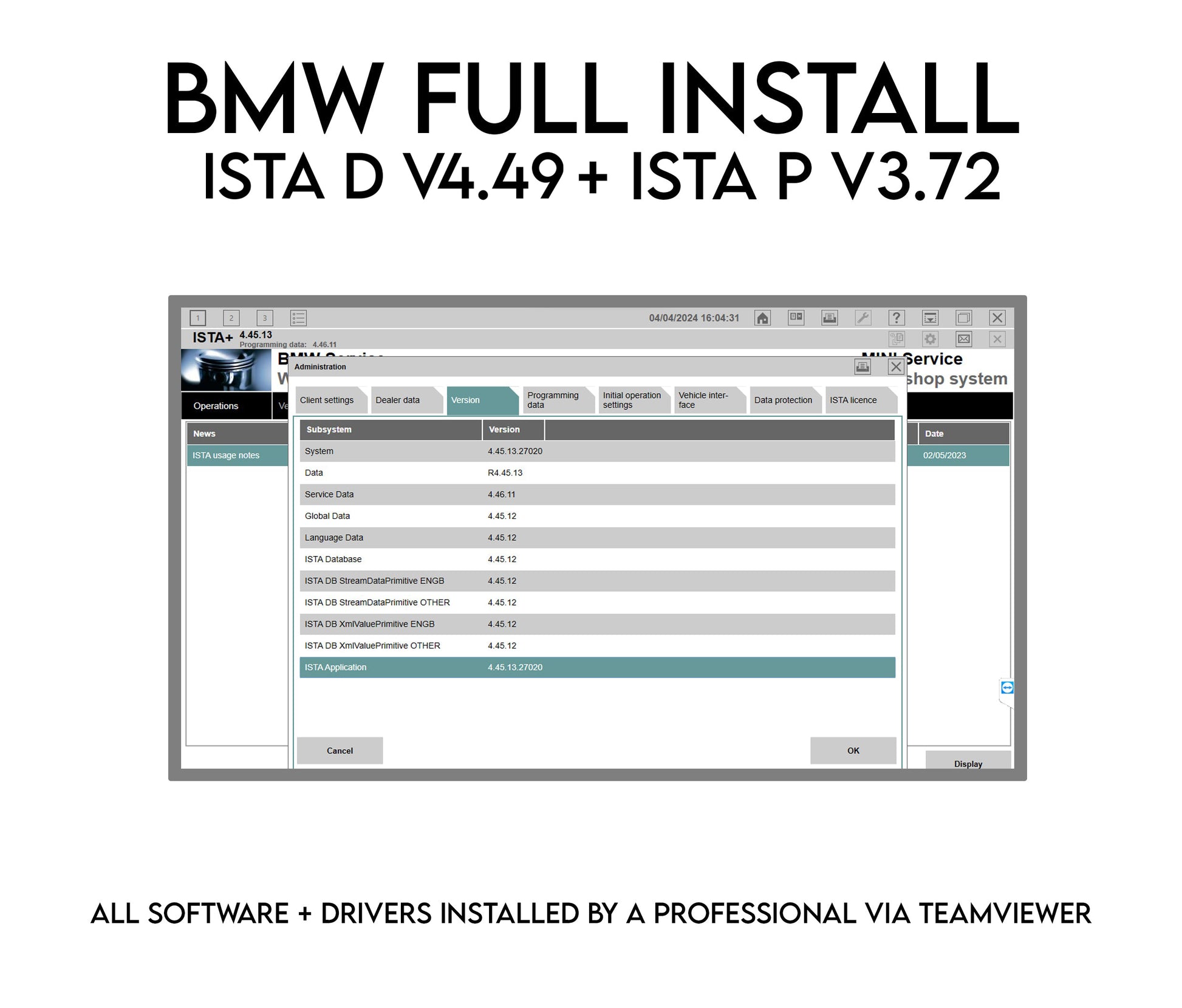 BMW ISTA+ Diagnostic Software