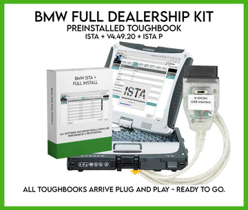 BMW ISTA Preinstalled Toughbook + Cable