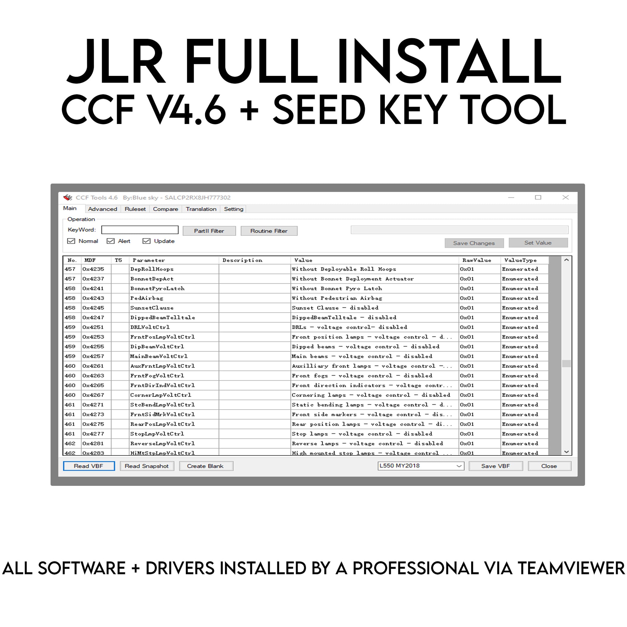 JLR CCF Editor & SEED Key Tool