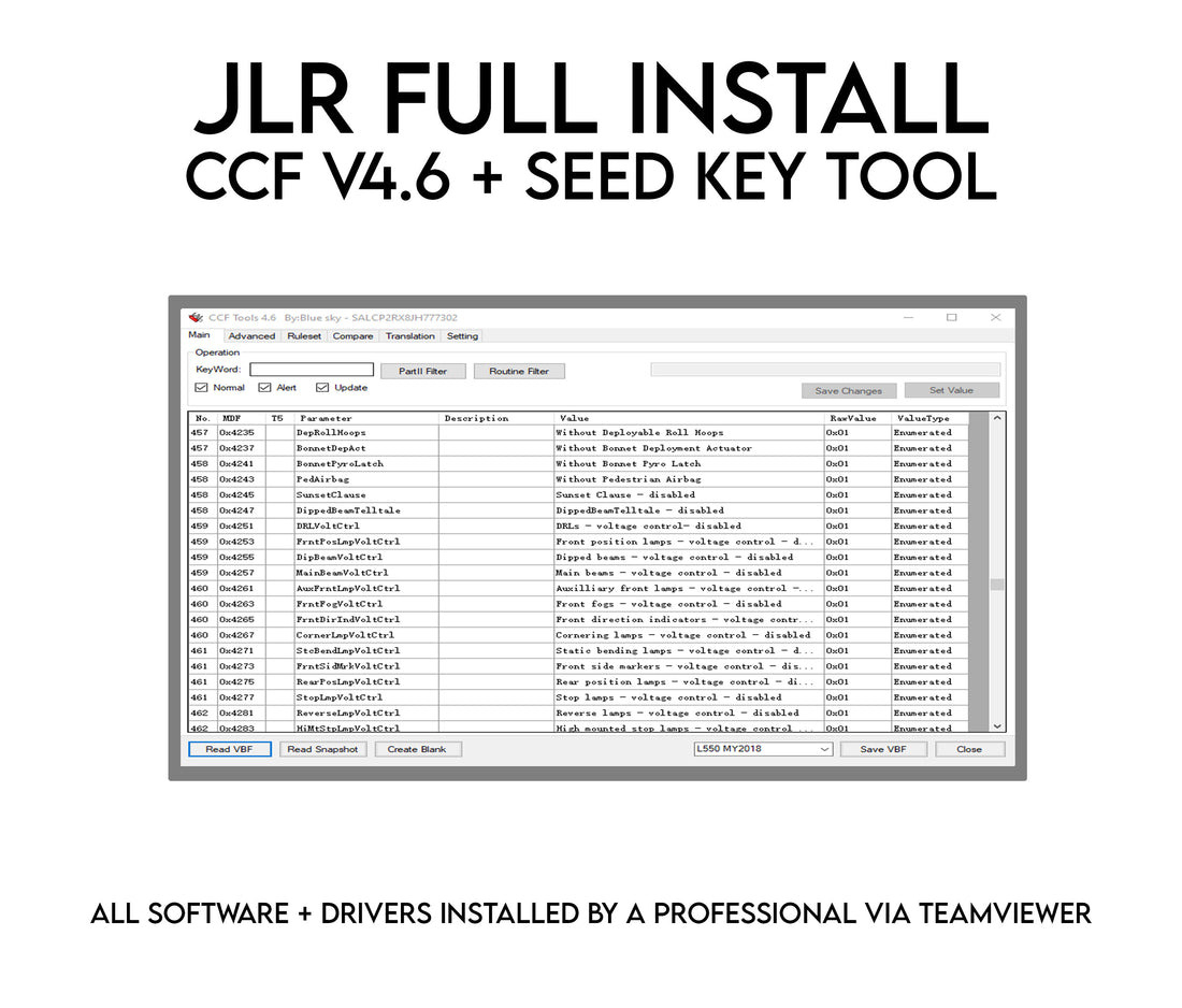 JLR CCF Editor & SEED Key Tool